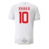 Maglia ufficiale Svizzera Granit Xhaka 10 Trasferta Mondiali 2022 per Uomo